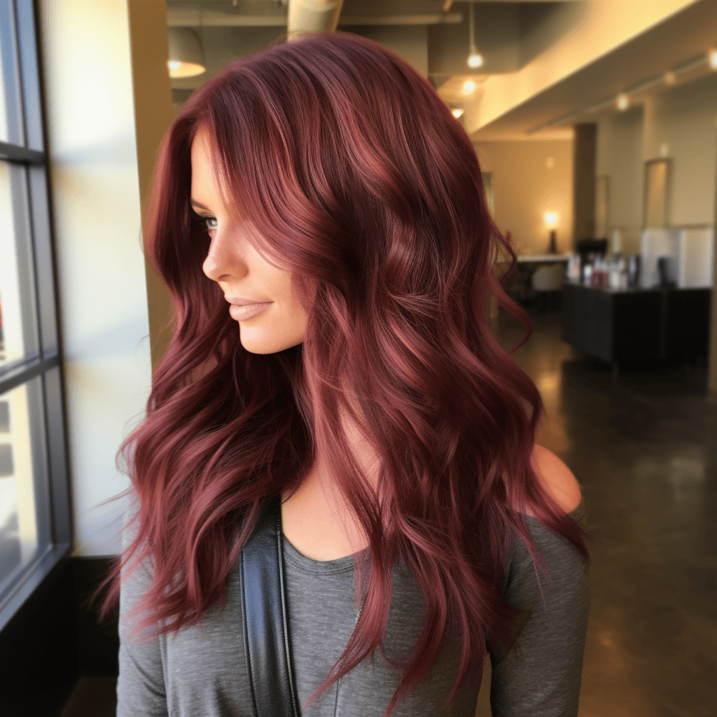 Full color red hair on a young woman